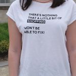 ZARA  white T-shirt with black fun sayings on front! Photo 2