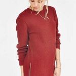 Unif NWOT  x UO Waffle Knit Red Side ZIP Tunic Top Photo 0