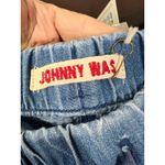 Johnny Was NWT Sarabi Pull On Pants Light Wash Denim Embroidered Palm Trees XL Photo 3