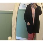 Workshop  Republic Women’s  Black Open Front Hoodie Soft  2 Pockets Cardigan 1X Photo 2