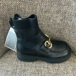 Urban Revivo Ankle‎ Boots size 6 NWT Chain embellishment Black Photo 6