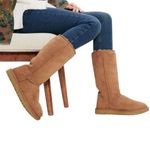 UGG  Women Sz 9 Classic Tall II Boot 1016224 Chestnut Suede Upper Authentic NIB Photo 3