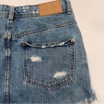ZARA ‎ Distressed Signature Denim High Waisted Mini Skirt in Classic Blue Wash XS Photo 9