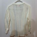 Pappagallo Cream Women's Cardigan Size L Photo 2