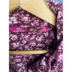 SO sereal so right Floral Corduroy Button Front Blazer Jacket Womens XL Purple Photo 3