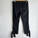 Good American Straight Leg Lace Up Ankle Jeans Black Sz 14/ 32 Photo 2