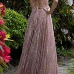 Dancing Queen Light Pink and Glittery Prom Dress Size Small Photo 1