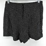 Vintage Skort Mini Shorts 4" Polka Dot Faux Wrap USA Black White Large 30" Photo 3