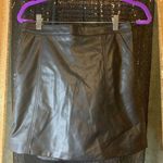 Divided vegan leather mini skirt  with silver raw zipper size M Photo 0