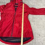 Tommy Hilfiger Vibrant Red Windbreaker Americana Patriotic Logo Cinch Jacket Photo 6