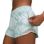 Lululemon Hotty Hot Shorts 4” Low Rise Lined Diamond Dye Blue Womens Sz 4 W7CCCT Photo 0