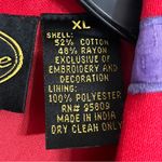 Women’s Allure Vintage Embroidered Floral Patterned Jacket Red Size XL Photo 2