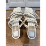 Dolce Vita Pang Heeled Sandals Ivory Stella Size 8 NIB Braided Slip On Strappy White Photo 9