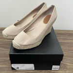 J.Crew Espadrille Wedges Womens 8 Natural Beige Heels Canvas Sandals Shoes Photo 0