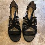 Ellen Tracy Miles leather open toe heels s… Photo 1