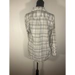 Garnet Hill garnet‎ hill Neutral Paid Button Up blouse size 12 organic pima cotton Photo 1