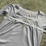 Free People We The Free Waffle Oversized Babydoll Long Sleeve Henley Top XS Photo 3