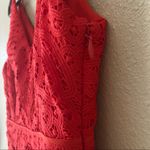Adelyn Rae Womens Size XS V-Neck Lace Orange Dress Photo 8