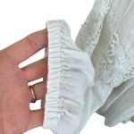Lilly Pulitzer  Briony White Resort Lace Trim Long Sleeve Lightweight Blouse XL Photo 4