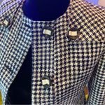 Red Valentino Navy Houndstooth Blazer Blue Photo 1