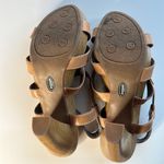 Dr. Scholls  Band Sandals Tan Natural Leather 4.5 " HEELS Sz 10 Med Photo 9