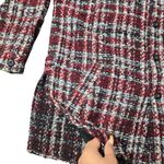 Faith Connexion Red Wool Tweed Shirt Jacket Size: S Size M Photo 4