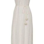 Gold Hawk Liza Sequin Long Tank Dress In Cloud White Size XS Photo 0