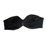 Victoria's Secret Womens  Solid Black Strapless Bandeau Swimsuit Bikini Size M Photo 7