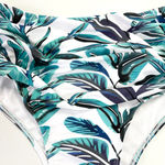 SheIn  Womens Bikini Bottom Size 0XL (12) High Rise Tropical Beachy Summer Blue‎ Photo 3