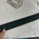 Y2K Crystal Embellished Black Belt western crosses studded motorcycle cowgirl Photo 13