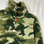 J.Crew Vintage Sherpa Fleece Pullover Jacket Camo Camouflage Olive Army Green Photo 8