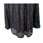 Guess  Sequin Button Up Collared Boyfriend Holiday Oversized Blouse Top Glam Sz M Photo 8