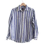 Gap  Crinkle Gauze Big Shirt Blue and White Striped XS Photo 5