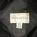 Worthington  Black Leather Blazer Jacket Size M Photo 4