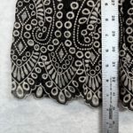 Akemi + Kin  Embroidered Mini Dress Bell Sleeve Sheer Black White Size‎ 0 Photo 2