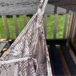 White House | Black Market Silky Satin Gray Snake Print Stretch Slip Dress Size 6 Photo 4