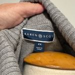 Karen Scott Woman’s Gray and Blue Sweater Photo 2