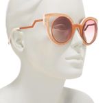 Fendi NWT  FF 0137/S 0NUG Orange/Pink Glitter Cat Eye Sunglasses Photo 0