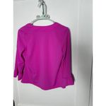 Katherine Way Marco Deep Pink Slinky Stretch 3/4 Ruffle Bell Sleeve Top Size SM Size M Photo 6
