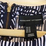 Adrienne Vittadini  | Black & White Patterned Mini Dress Size 12 Photo 2