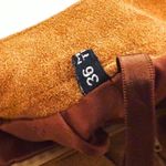 Vintage Genuine Suede Western Yoke Pencil Skirt | Size 25” Tan Photo 5