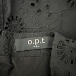 O.P.T Cotton Eyelet Lace V Neck Puff Short Sleeve Pullover Maxi Dress Black S Photo 1