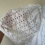 Lane Bryant  Eyelet Dress‎ 20 White Lined Tiered Puff Sleeve Boho Beachy Feminine Photo 4