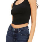 Good American NEW  Twisted Shoulder Ribbed Cotton Blend Tank 4XL/5XL (7/8) Photo 0