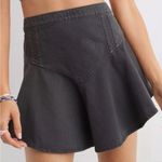Aerie size XS black Demin circle mini skirt cowgirl elastic waist pull on Photo 1