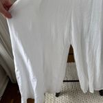 Haute Hippie Linen Blend Wide Leg Overall Jumpsuit Drawstring Neck White M Photo 5