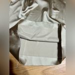 Just Taylor Dress 8 RUFFLE NECK SATIN SHEATH Pencil Evening Cocktail Old Gold Photo 4