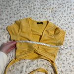 Urban Outfitters  Mustard Wrap Crop Top Photo 3