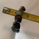 Women’s Chunky Costume Jewelry Beaded Polished Stone Stretchy Bracelet Photo 9