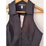 Urban Outfitters NWT Party Girl Sleeveless Shirt Vest XXS Black 90s Y2K Academia Photo 5